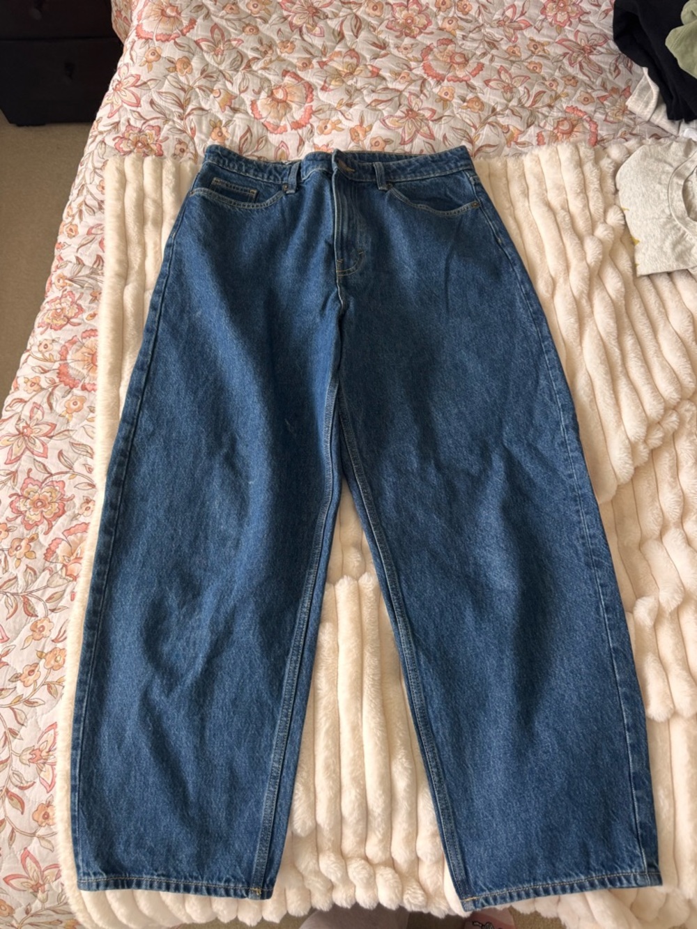 H&M Dark Blue Wide Leg Jeans
